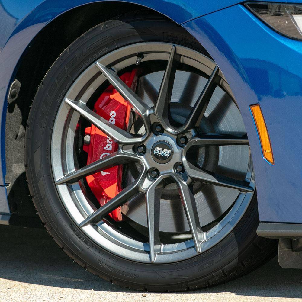 S650 Mustang Titanium Graphite SVE DHP1 Wheels On 2024 Atlas Blue Mustang GT sve-mustang-dhp1-wheel-kit-19x10-titanium-graphite-15-25_4da3f7eb