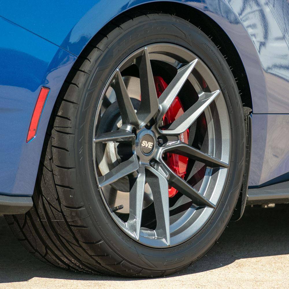 S650 Mustang Titanium Graphite SVE DHP1 Wheels On 2024 Atlas Blue Mustang GT sve-mustang-dhp1-wheel-kit-19x10-titanium-graphite-15-25_7bfa01d3