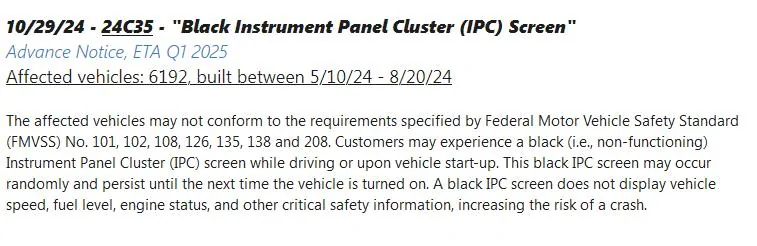 S650 Mustang Australia - 24C35 S650 Recall and Service Action Lookup Captur