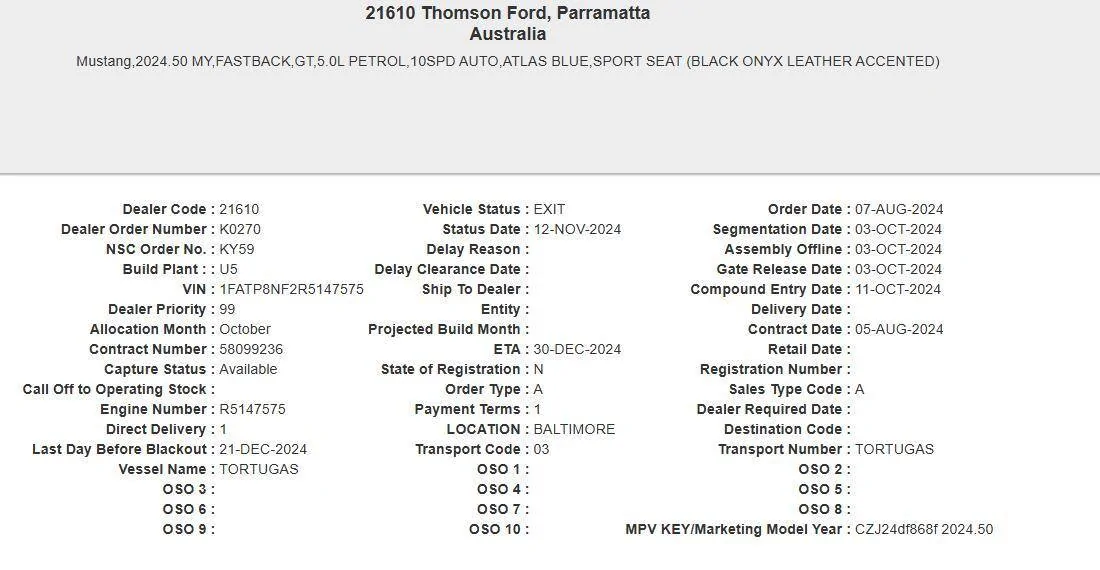 S650 Mustang 2024 Mustang Australia (AU) Pricing and Timing Schedule 1731717500904-tz