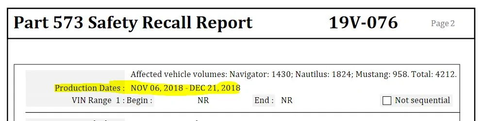 S650 Mustang Australia - 24C35 S650 Recall and Service Action Lookup IPC4