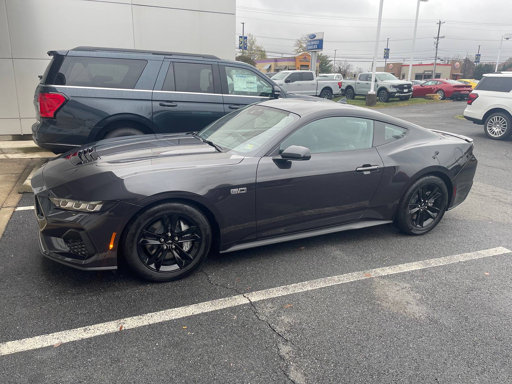 S650 Mustang 2024 GT black take offs 13 delivery miles. IMG_5840