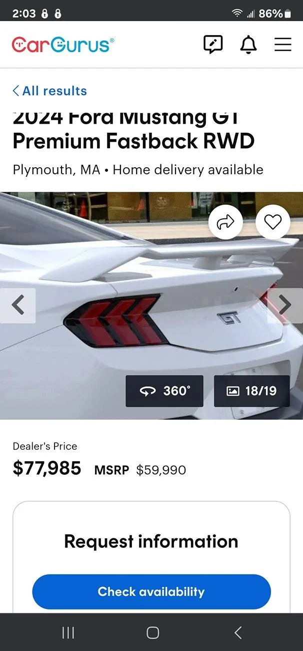 S650 Mustang Insane price for 24 gt Screenshot_20241201_140331_Chrom