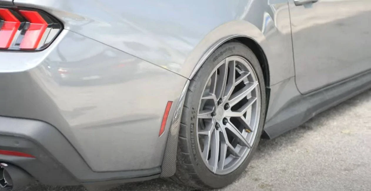 S650 Mustang Splash Guards- Extreme Online brand (eBay) carbon fender flare rear