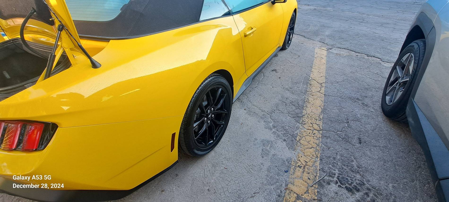 S650 Mustang 2024 Mustang Premium Convertible back from body shop  need opinions 20241228_082751