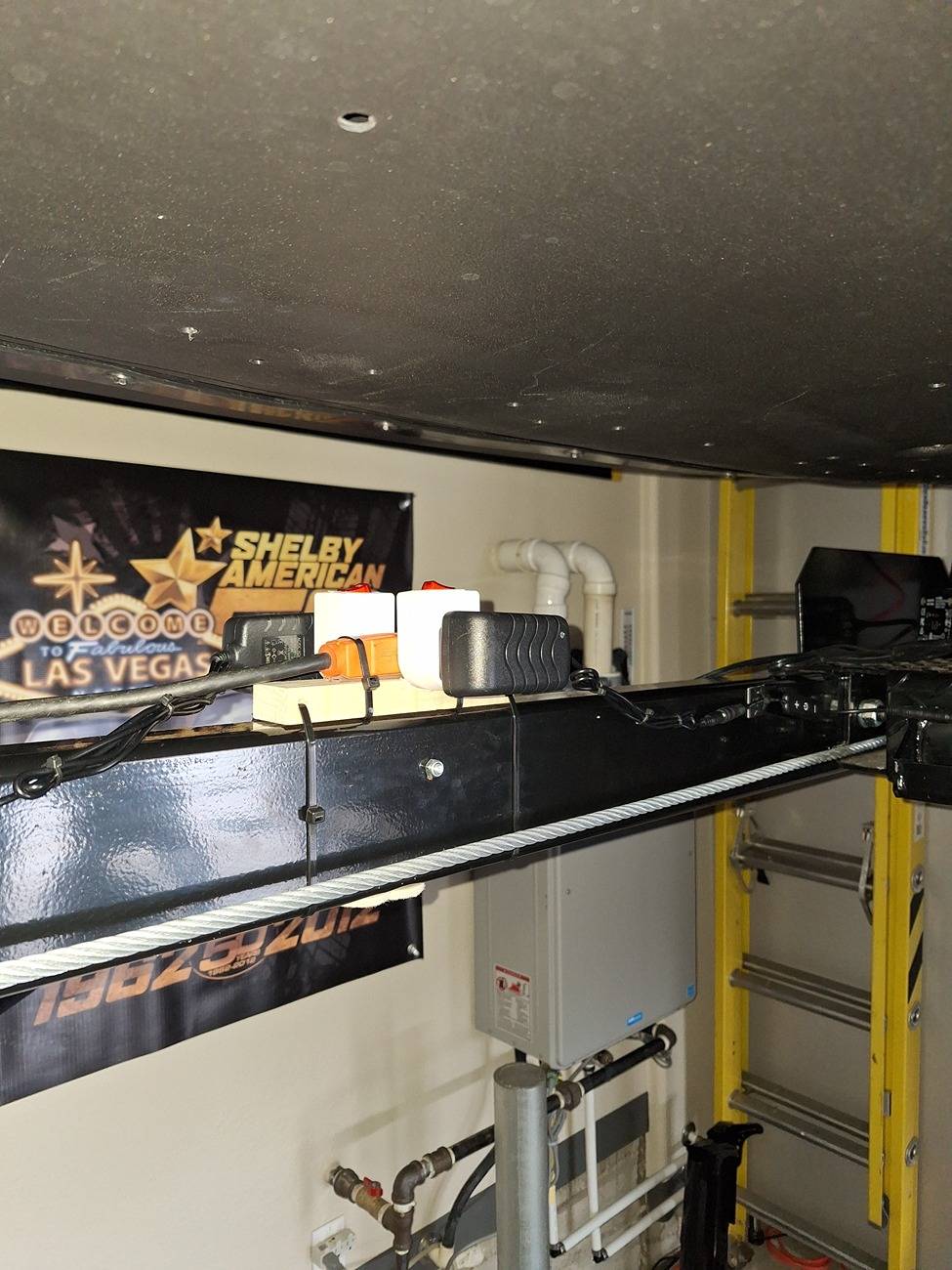 S650 Mustang LED light Install on 4 post Lift 20241231_134532