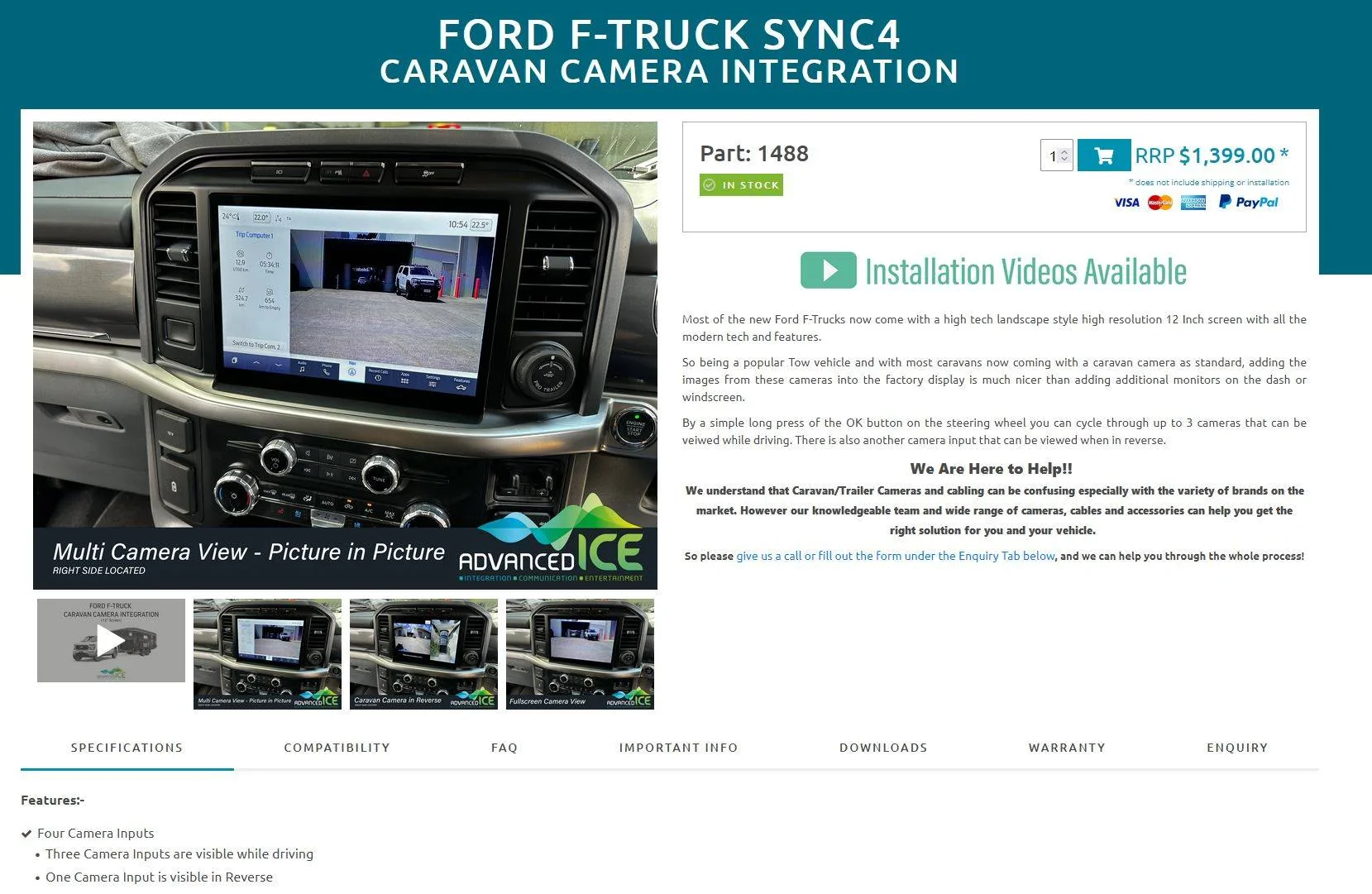 S650 Mustang 2024 Mustang Front Camera System from Naviplus S4A2