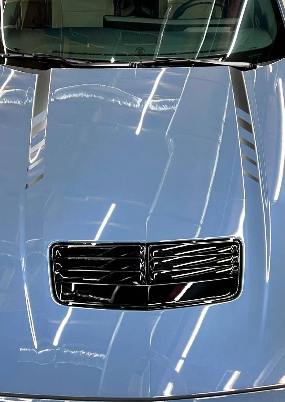 S650 Mustang Anchor Room RTR Similar Hood Stripe Fitment IMG_0496