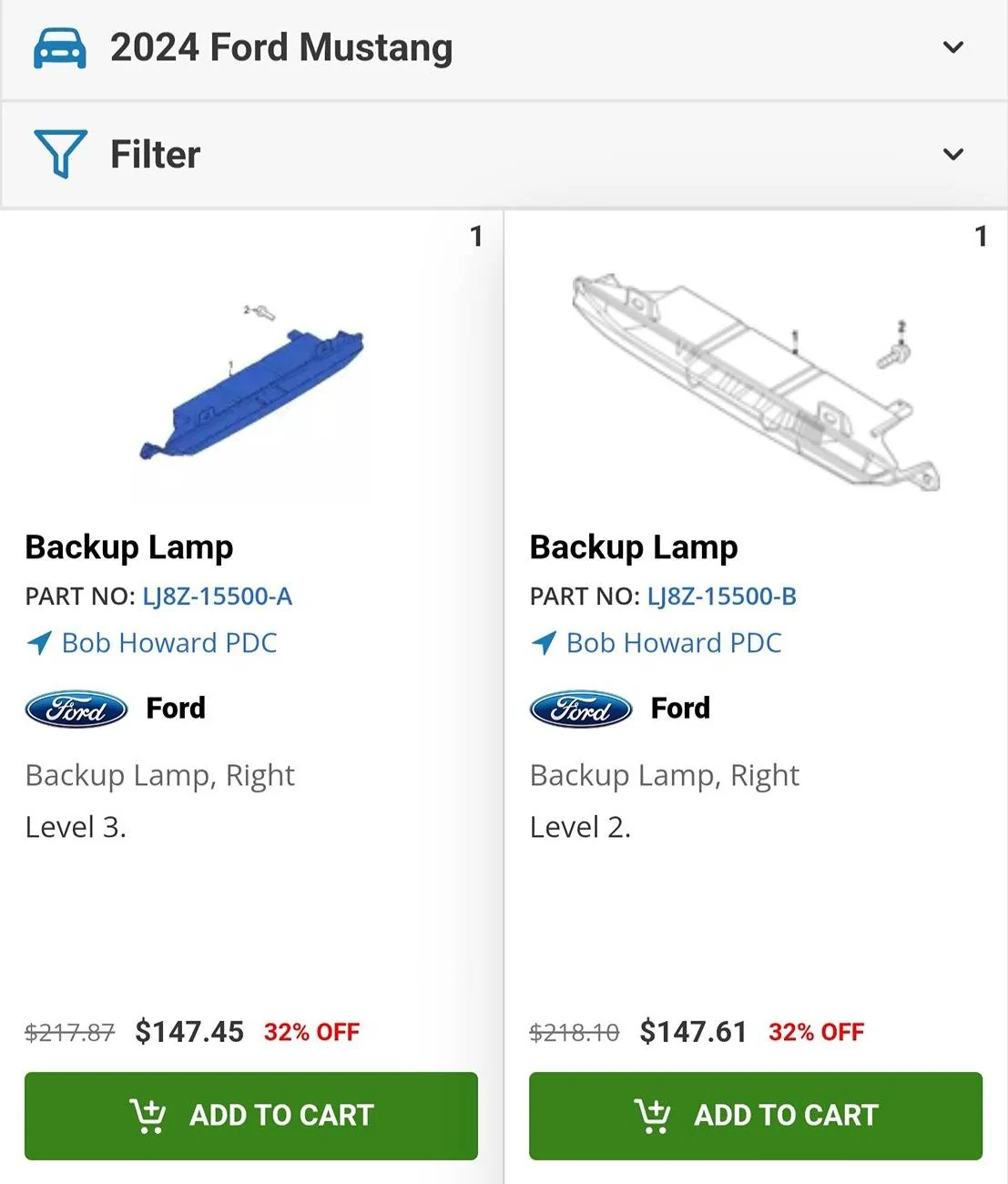 S650 Mustang Backup Lamp. Who knows the difference? Screenshot_20250107_151024_Chrom