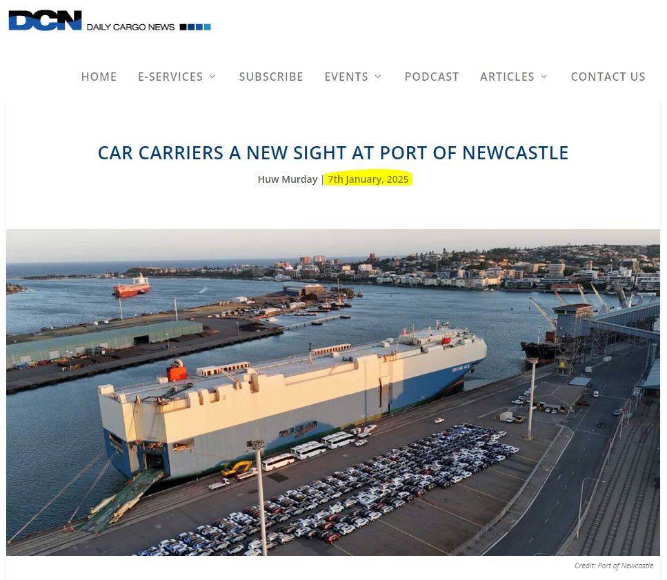 S650 Mustang Car carriers a new sight at Port of Newcastle Capture.JPG