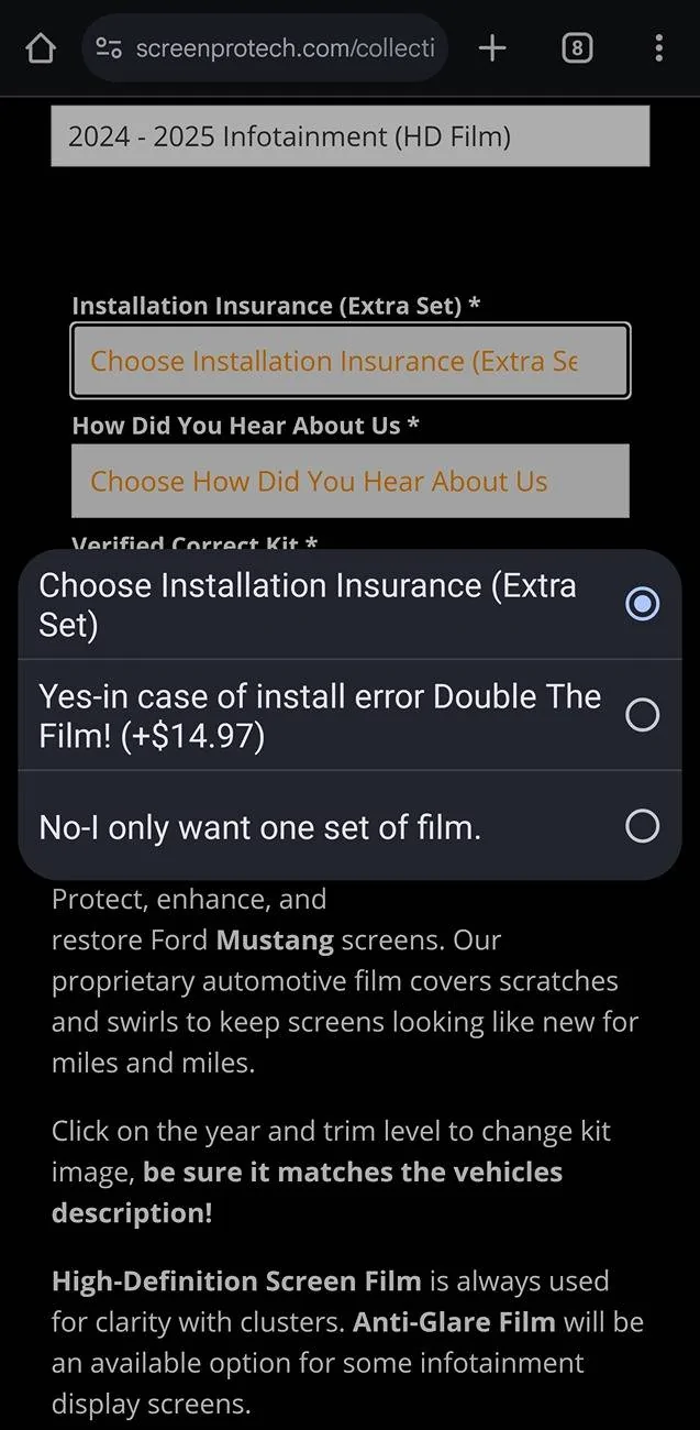 S650 Mustang High Quality Screen Protectors Screenshot_20250108_105538_Chrom