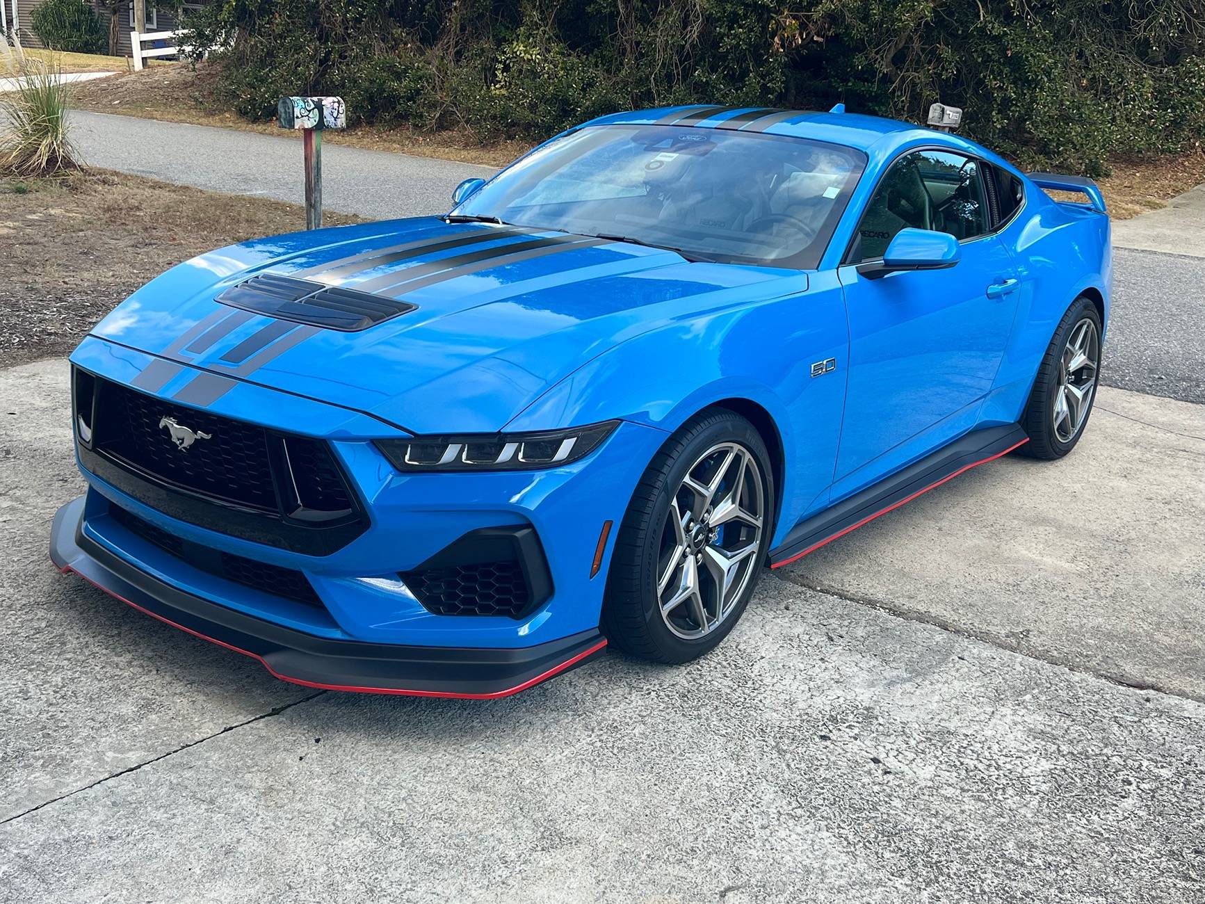S650 Mustang Pinstripes on stock side skirts IMG_1057
