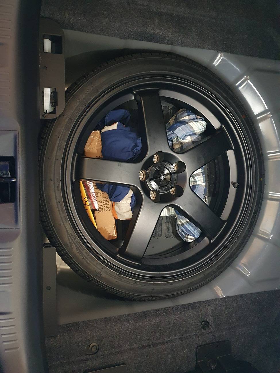 S650 Mustang Spare Tyre solutions 20250125_122857