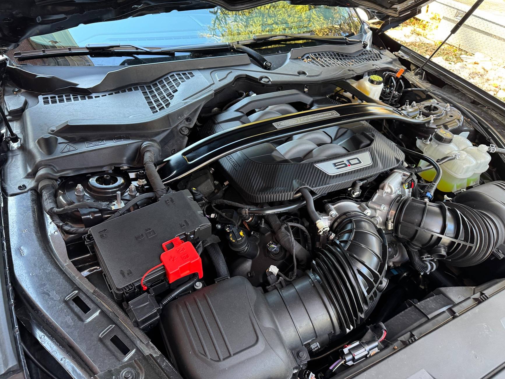 S650 Mustang DIY (photo essay) for Ford Performance under hood strut brace kit IMG_3069