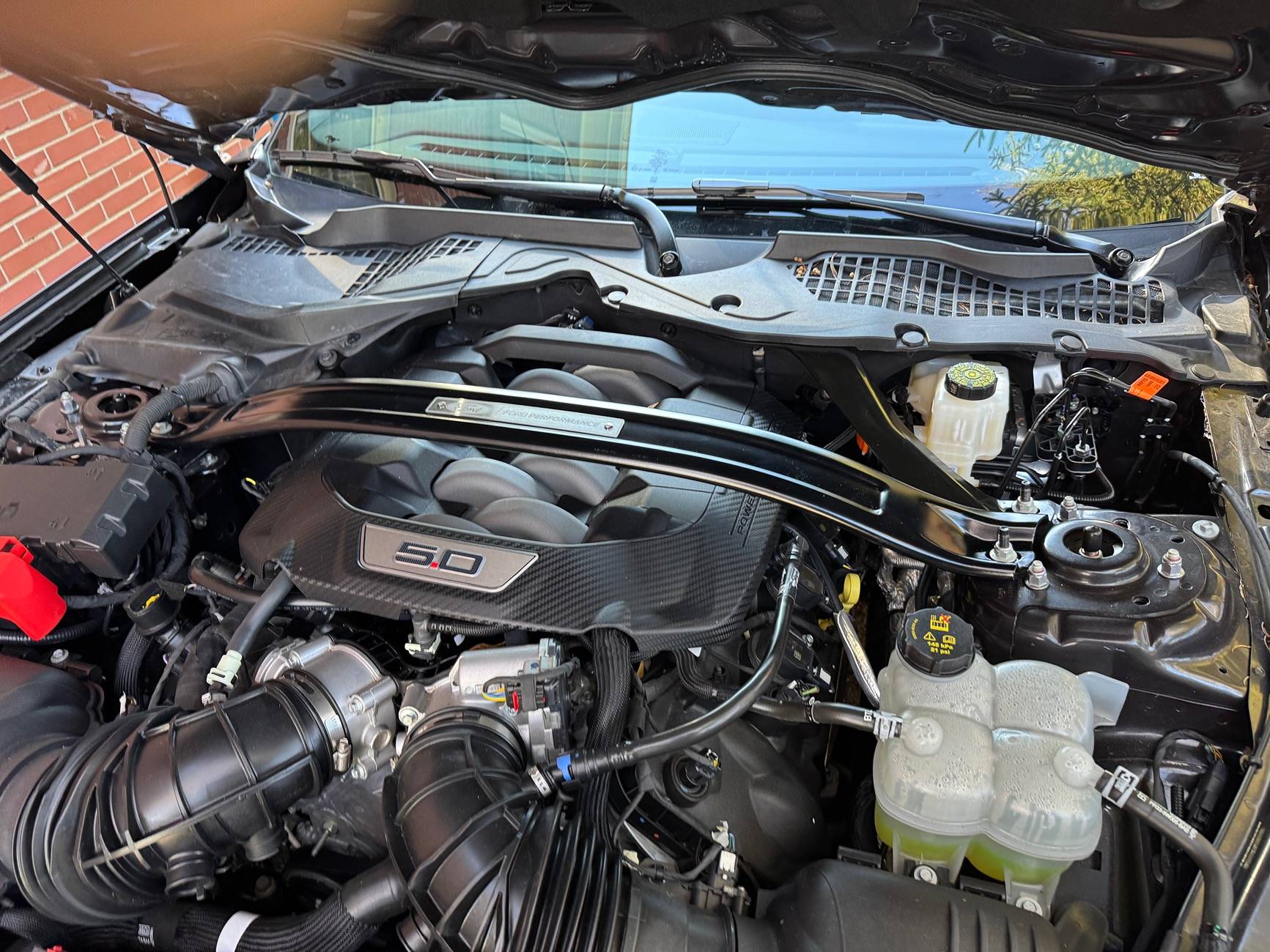S650 Mustang DIY (photo essay) for Ford Performance under hood strut brace kit IMG_3068