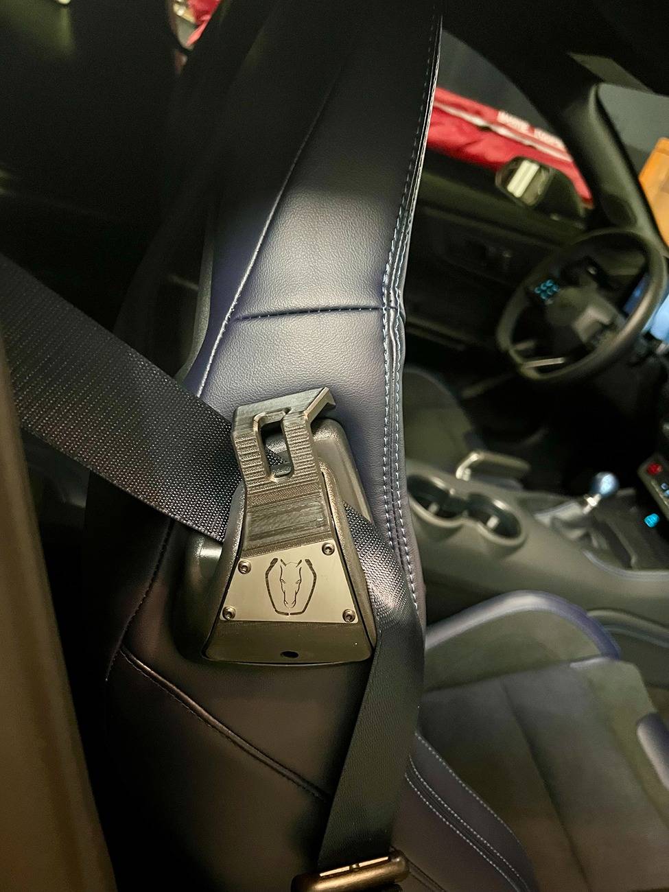 S650 Mustang Recaro seat seat belt holder loop IMG_1397