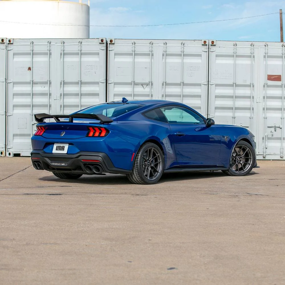 S650 Mustang LMR's 2024 Dark Horse On Graphite Forged SVE DHP1 Wheels 2024 DH Forged DHP1 - Graphite Rear Shot
