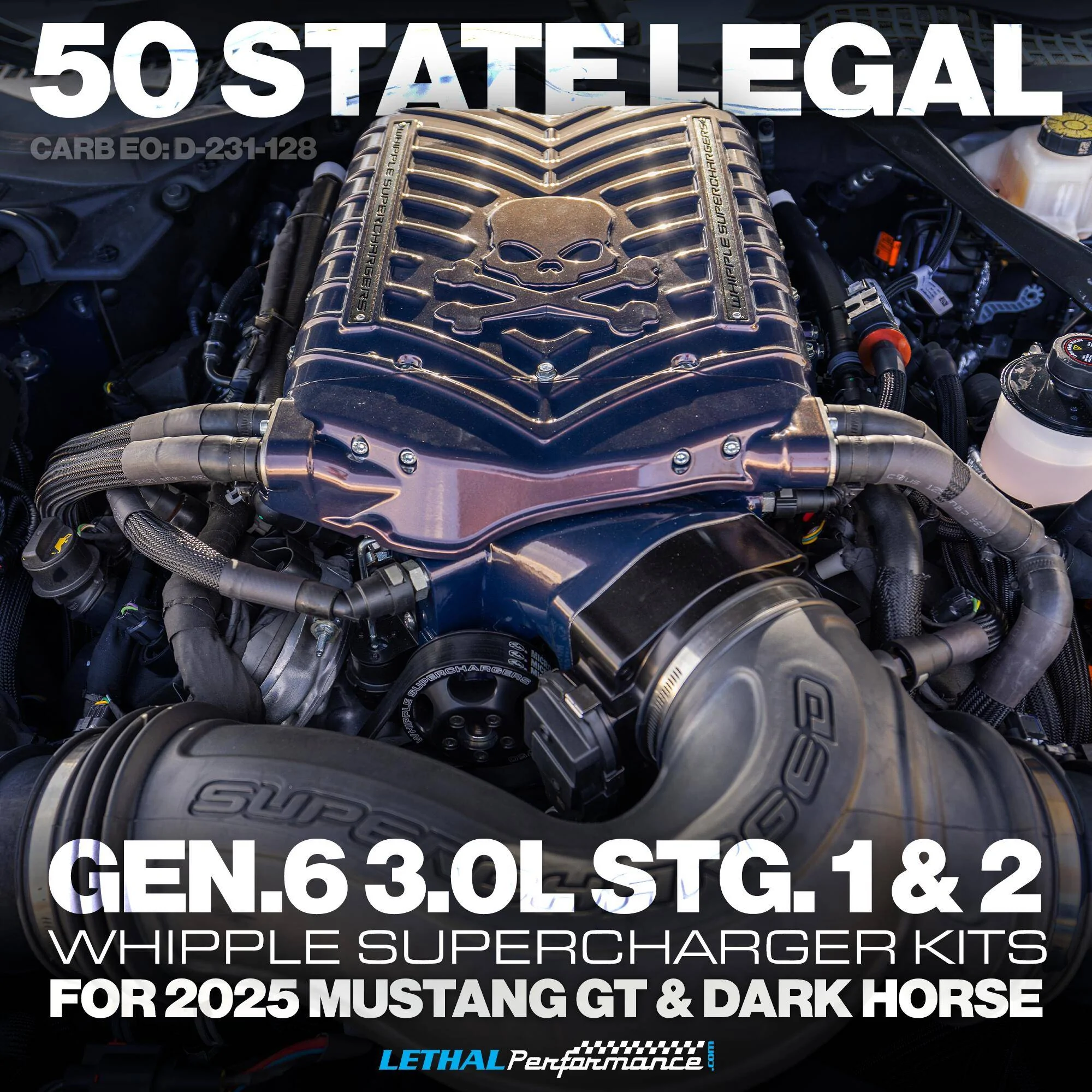 S650 Mustang Gen6 3.0L Whipple Kits for 2025 Mustang GT NOW 50 State Legal!! 50 state legal 2025 