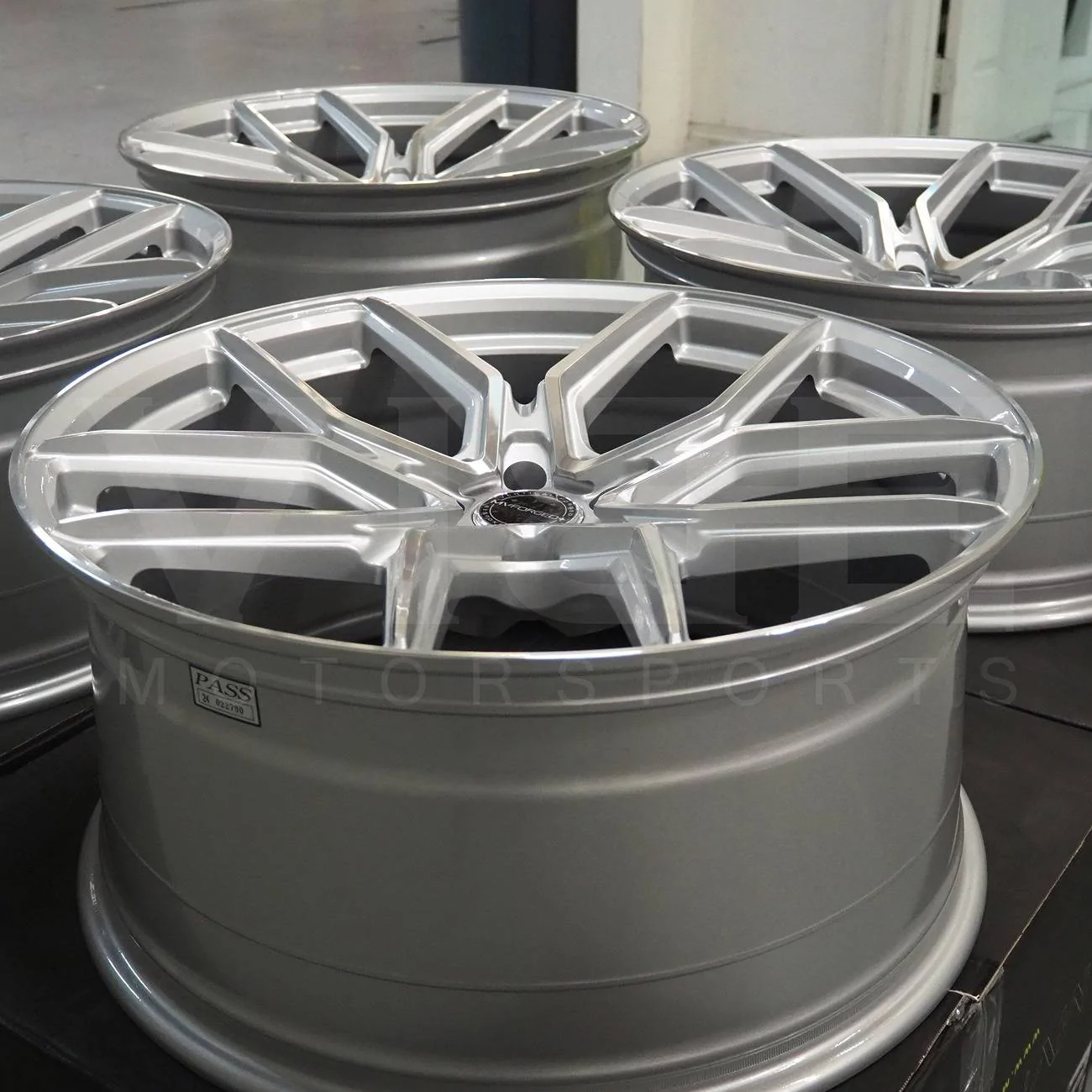 S650 Mustang MV Forged+ MVF5 Vertical Forged Wheels Available in 20 - Vibe Motorsports mv-forged-mvf5-diamond-silver-wheels-12