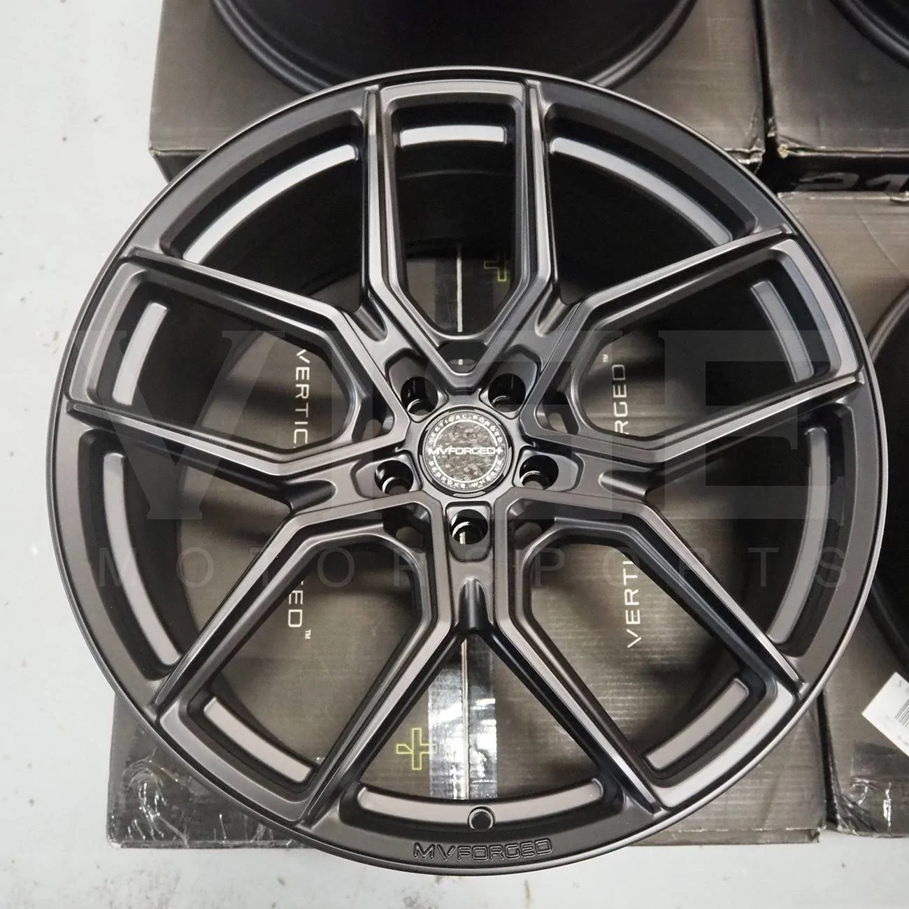 S650 Mustang MV Forged+ MVF5 Vertical Forged Wheels Available in 20 - Vibe Motorsports mv-forged-mvf5-satin-black-wheels-3