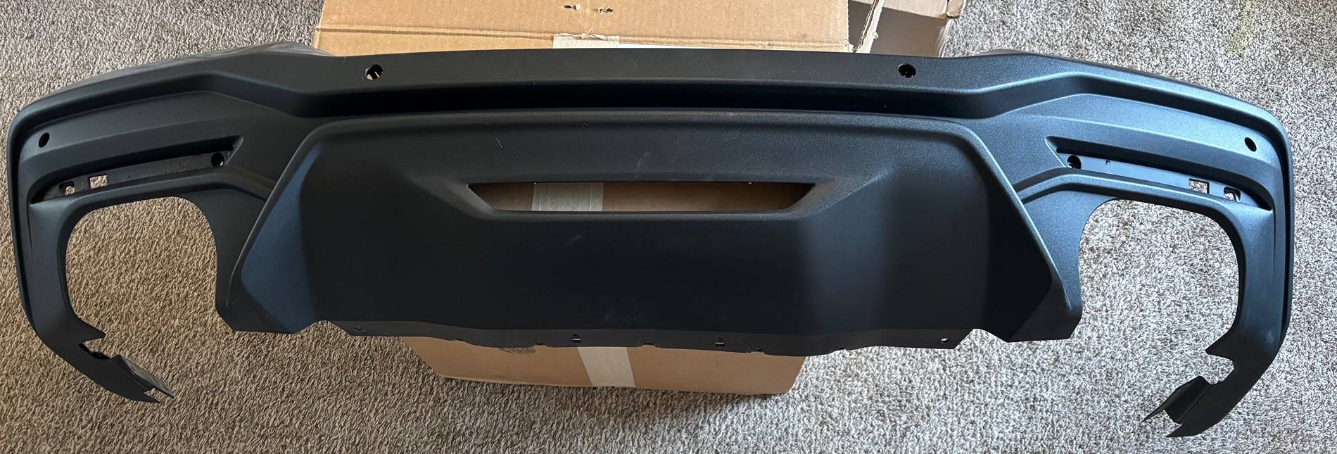 S650 Mustang 2024 Quad tip valance / Active Mufflers $250 IMG_1849