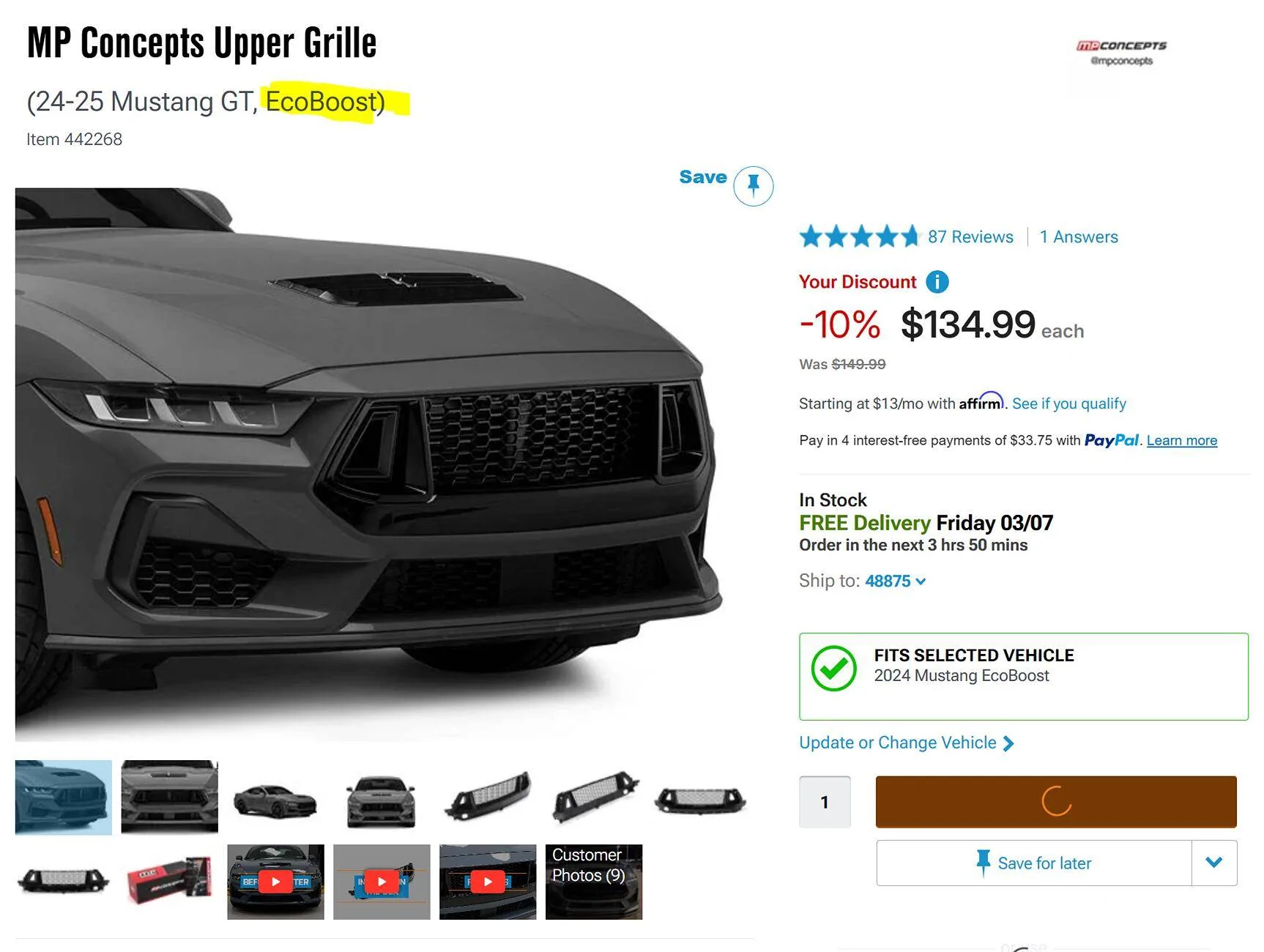 S650 Mustang Don't use American Muscle 1741182873085-nd