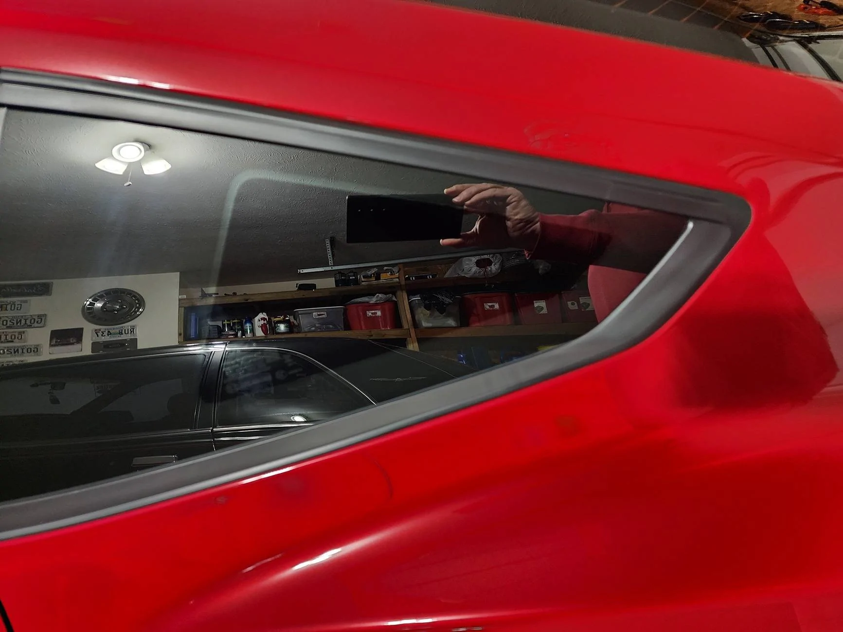 S650 Mustang Disabling the auto window scroll down so i can tint windows 20250306_165726