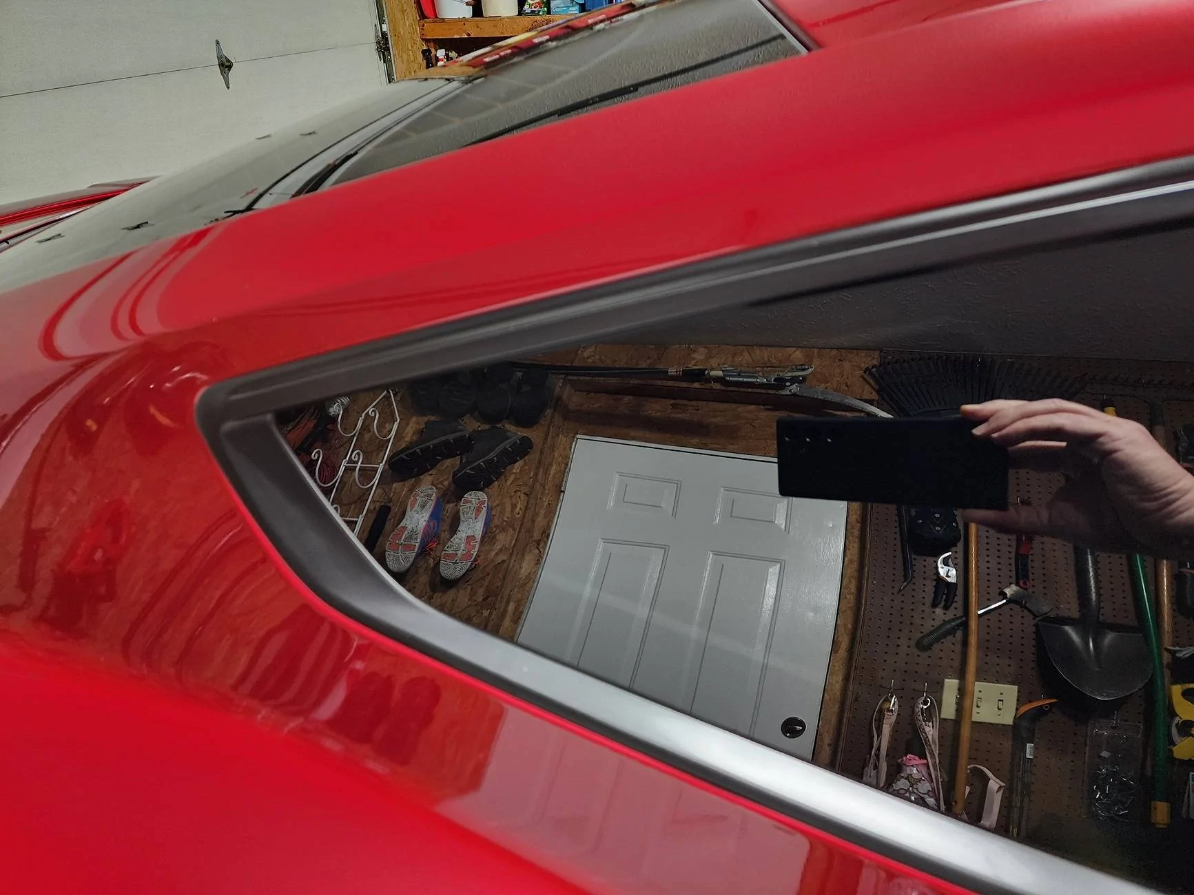 S650 Mustang Disabling the auto window scroll down so i can tint windows 20250306_165757