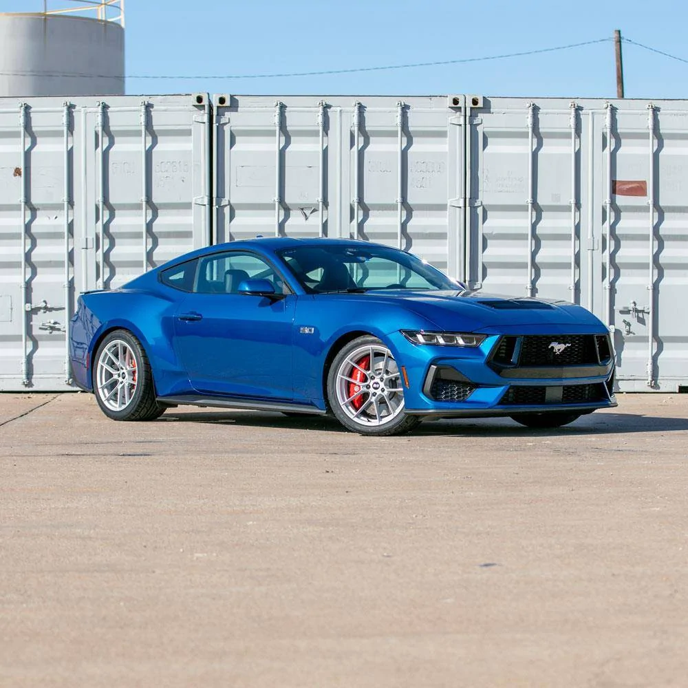 S650 Mustang LMR's 2024 Mustang GT On Silver Forged SVE DHP1 Wheels sve-mustang-dhp1-forged-wheel-nitto-tire-kit-19x10-11-silver-24-25_85472631