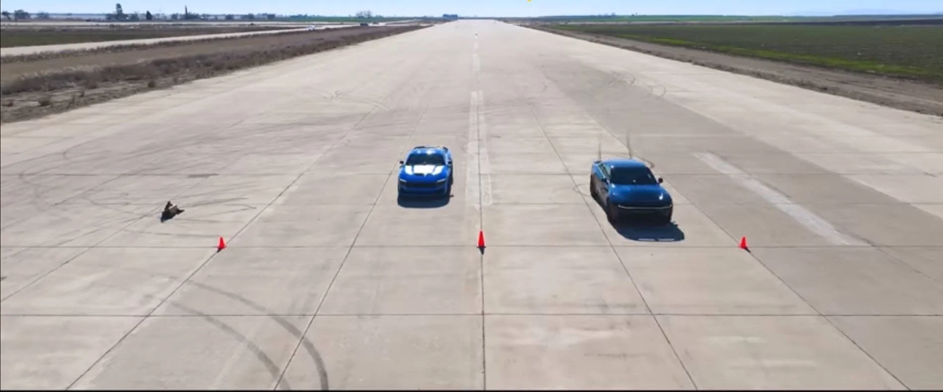S650 Mustang EDMUNDS U-DRAGS: Ford Mustang Dark Horse vs. Dodge Charger Daytona EV IMG_5178