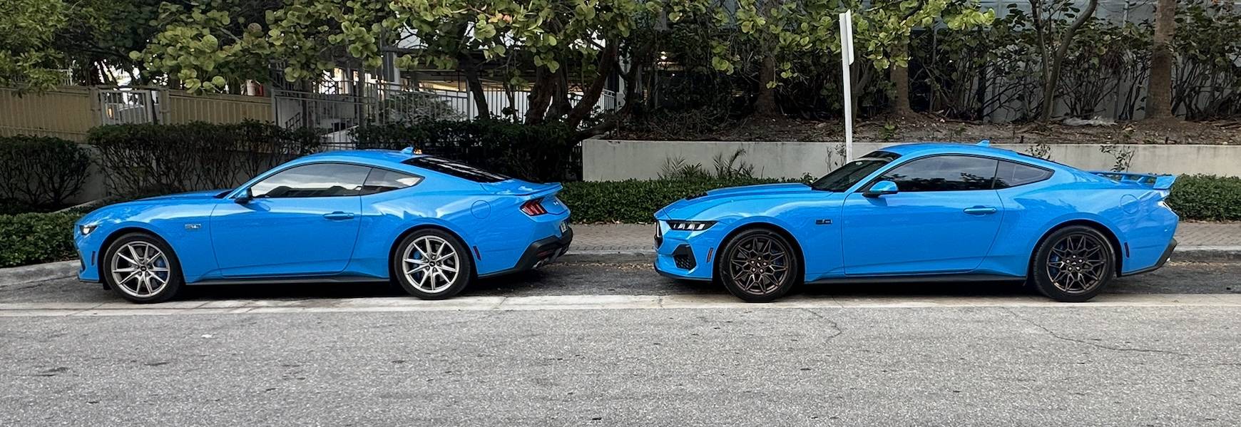 S650 Mustang My twin found me -- 2024 GT Grabber Blue mustang032325_twins