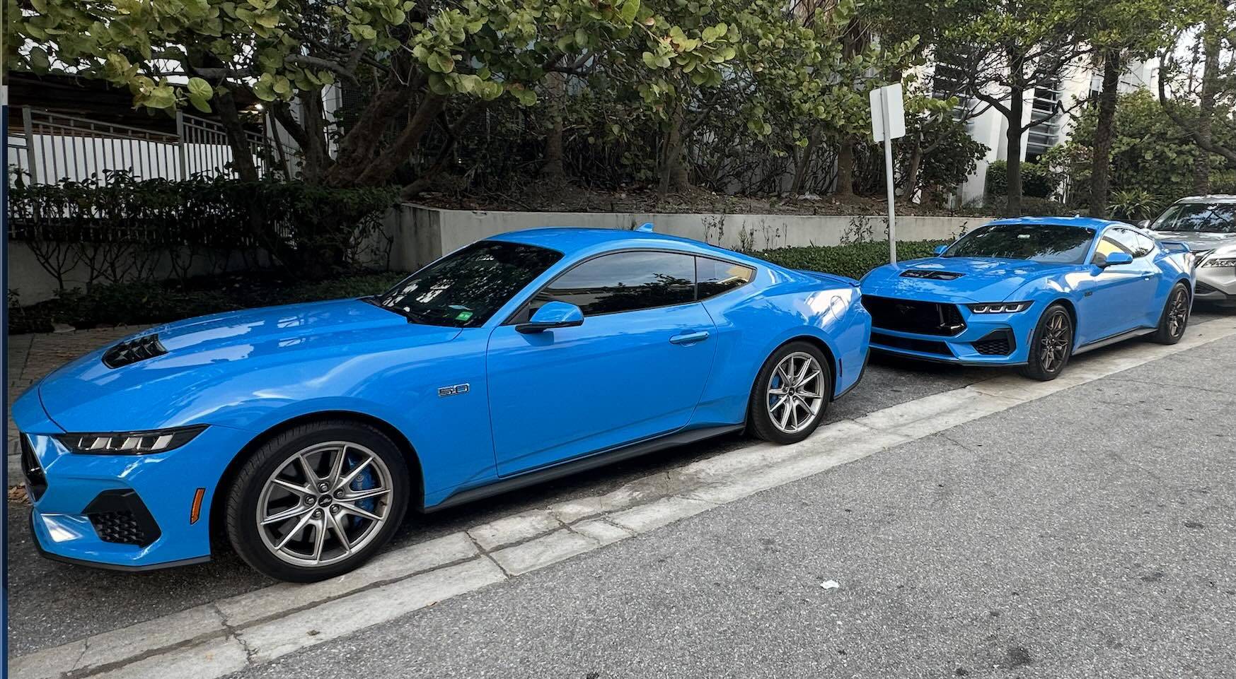 S650 Mustang My twin found me -- 2024 GT Grabber Blue mustang032325_twins2