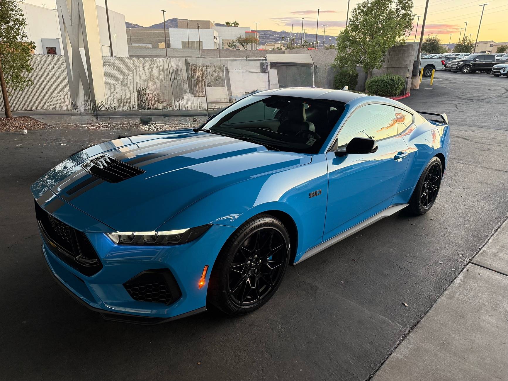 S650 Mustang My twin found me -- 2024 GT Grabber Blue IMG_0160