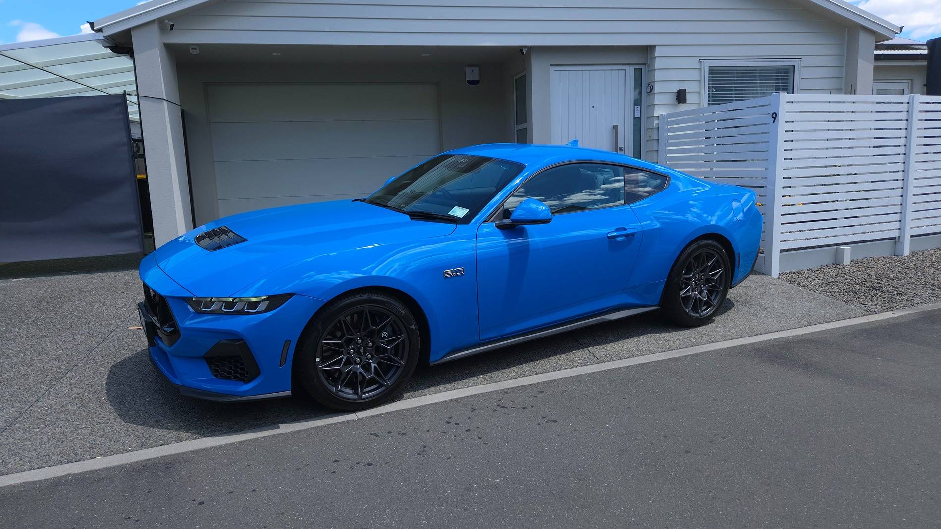 S650 Mustang My twin found me -- 2024 GT Grabber Blue 20250106_144406