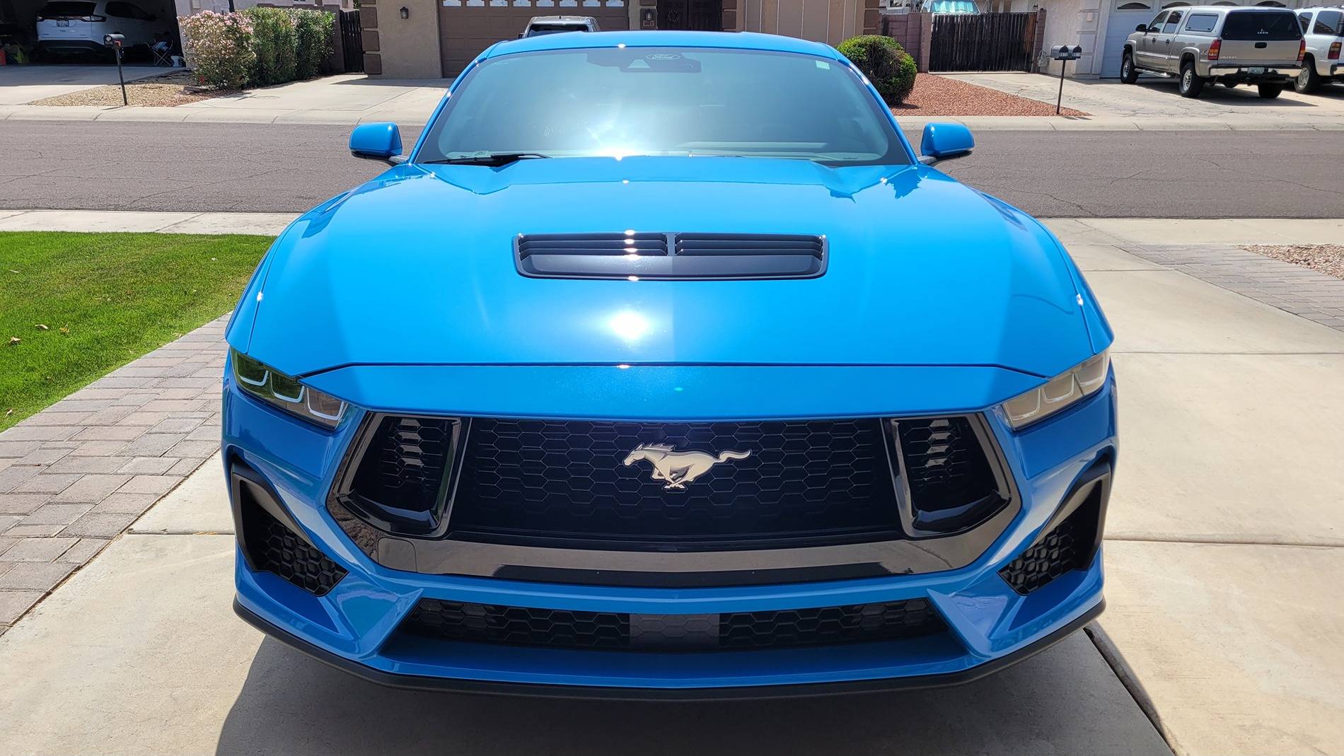 S650 Mustang My twin found me -- 2024 GT Grabber Blue 20250329_121824