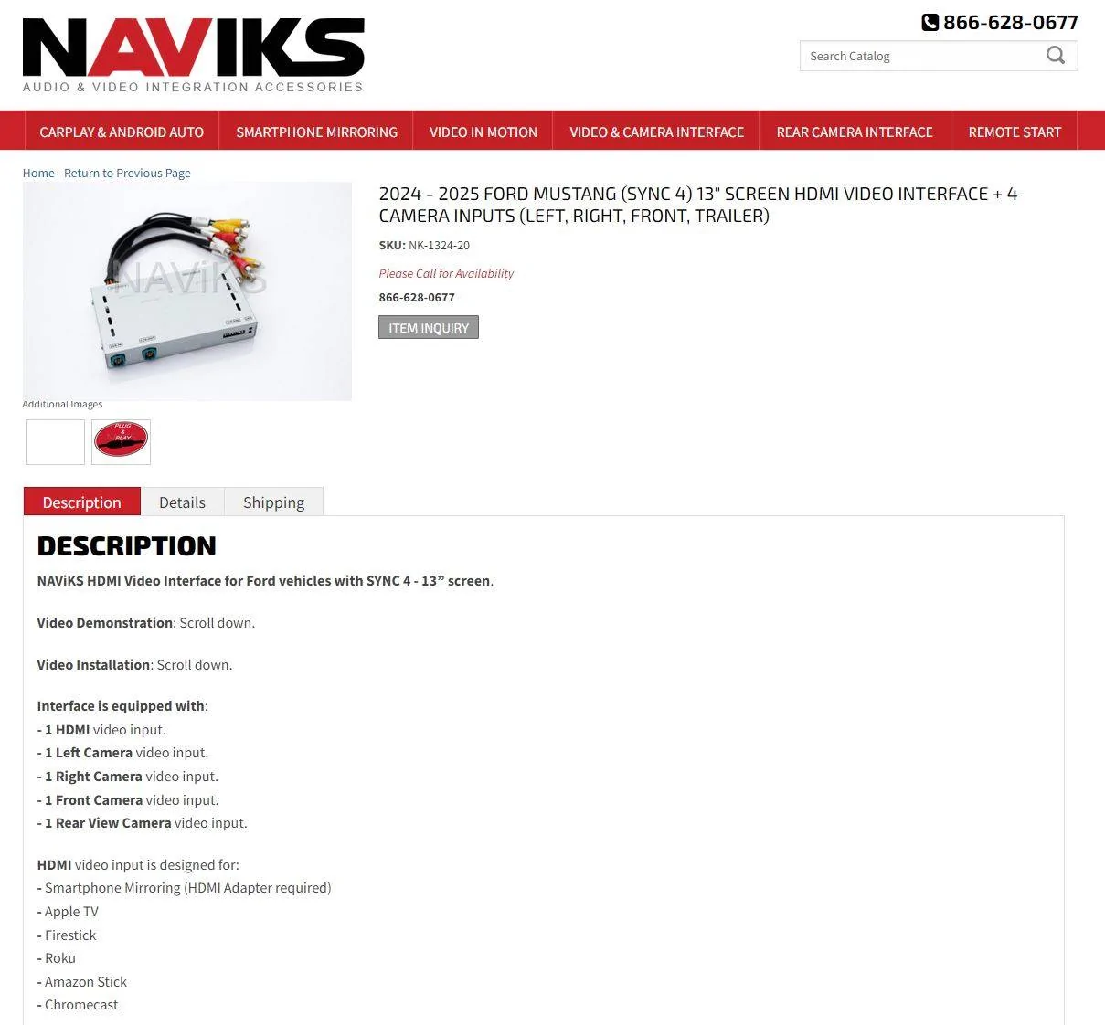 S650 Mustang Installing aftermarket Front Parking Camera? Naviks