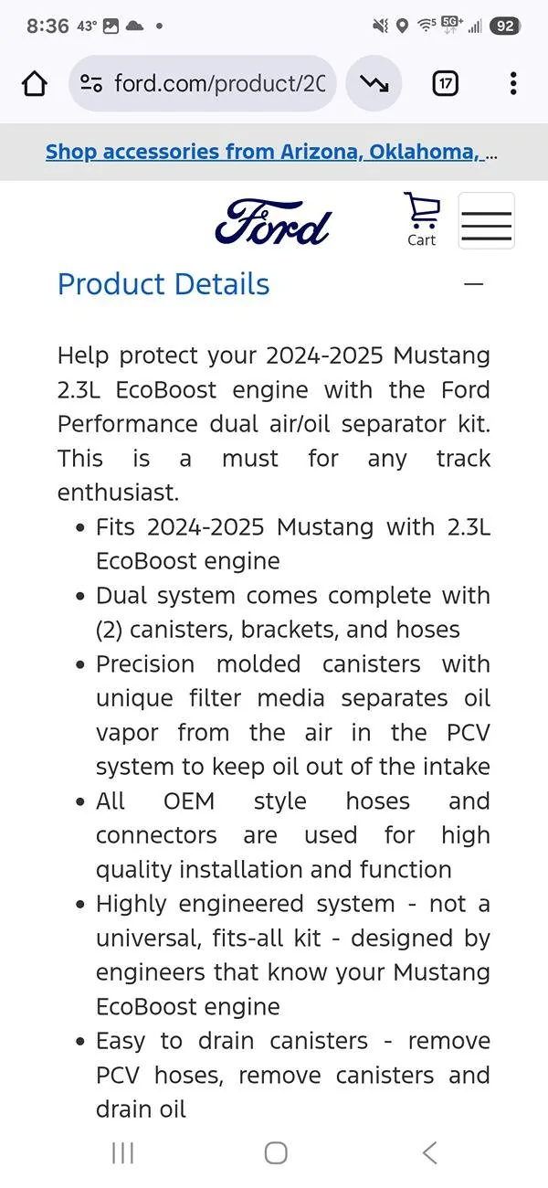 S650 Mustang 2.3L air oil separator Screenshot_20250406_203642_Chrom