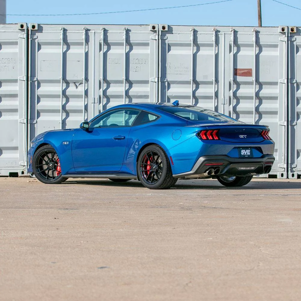 S650 Mustang LMR's 2024 Mustang GT On Black Forged SVE DHP1 Wheels sve-mustang-dhp1-forged-wheel-kit-19x10-11-black-15-25_a76f8ed1