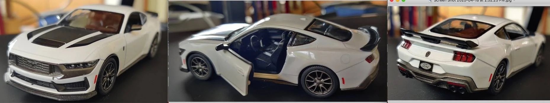 S650 Mustang First S650 2024 Ford Mustang Diecast! 1/18 Dark Horse in Carbonized Gray DH_KINSMART