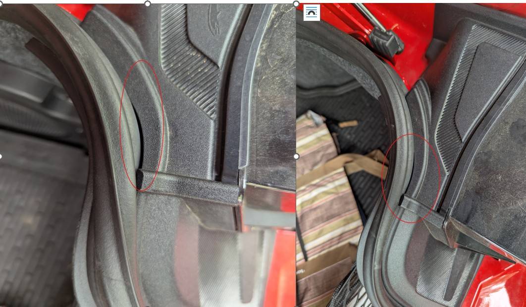 S650 Mustang Luggage Compartment Scuff Plate To Luggage Compartment Side Trim Panel Gap Mustang Trunk