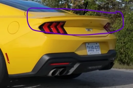 S650 Mustang Changing Spoilers on a 24 GT Premium Rear Spoiler