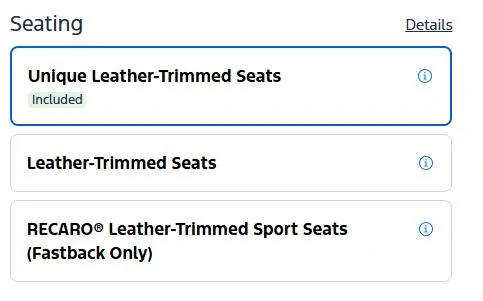 S650 Mustang Question about the seats that come with the GT premium 401A 1746285025406-c0