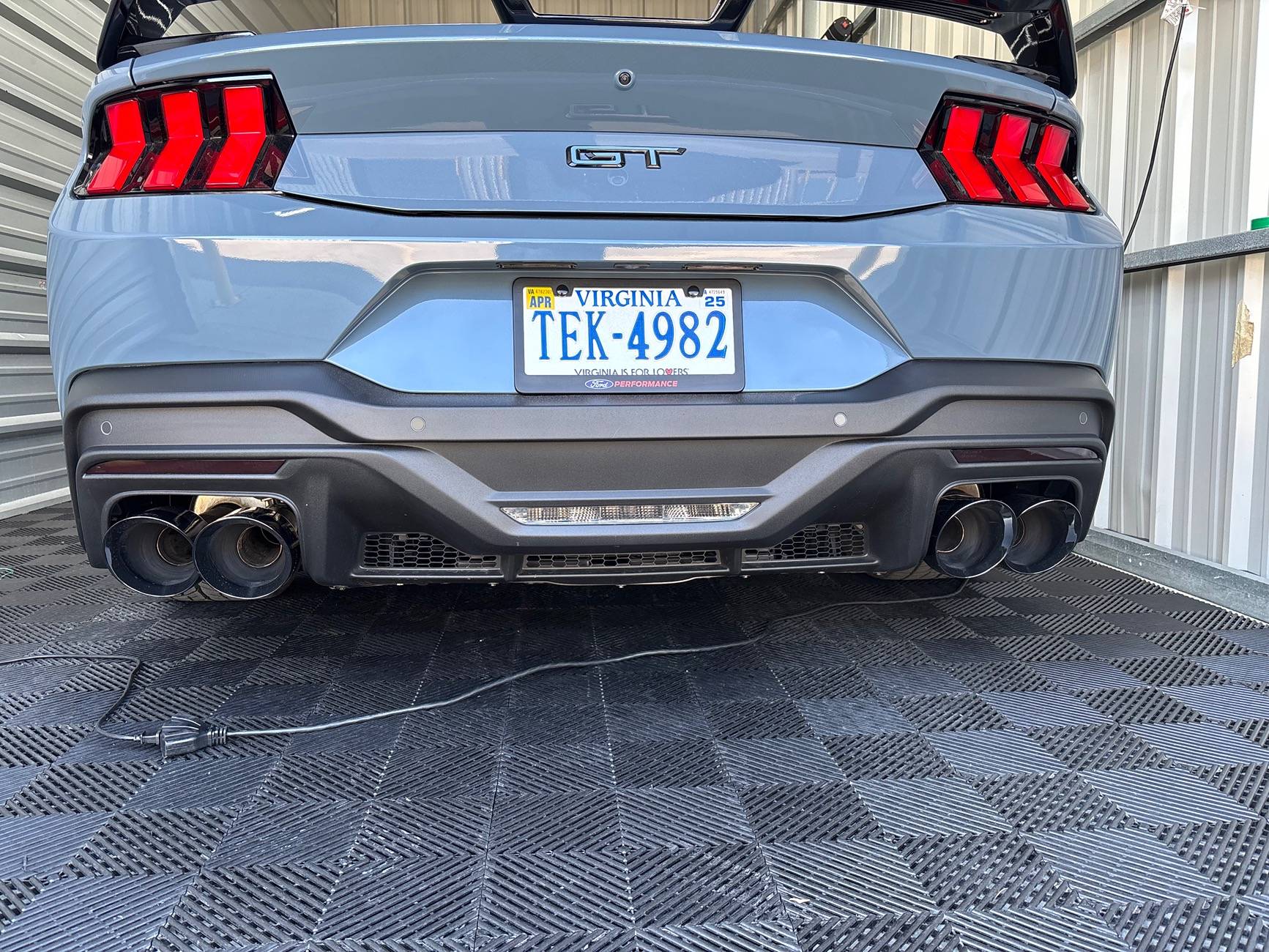 S650 Mustang Vapor Blue with 4" black tips IMG_1885
