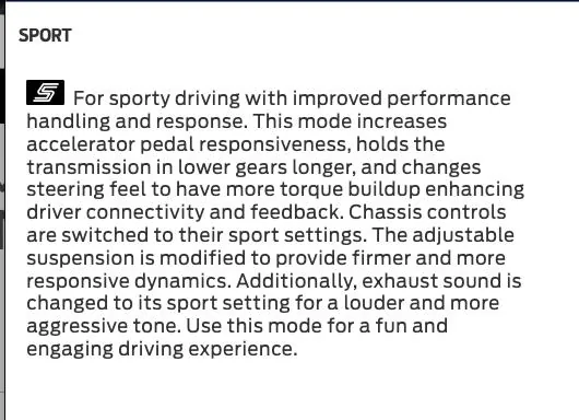 S650 Mustang Biggest frustration… track mode! Screenshot 2025-05-13 at 19.24.14