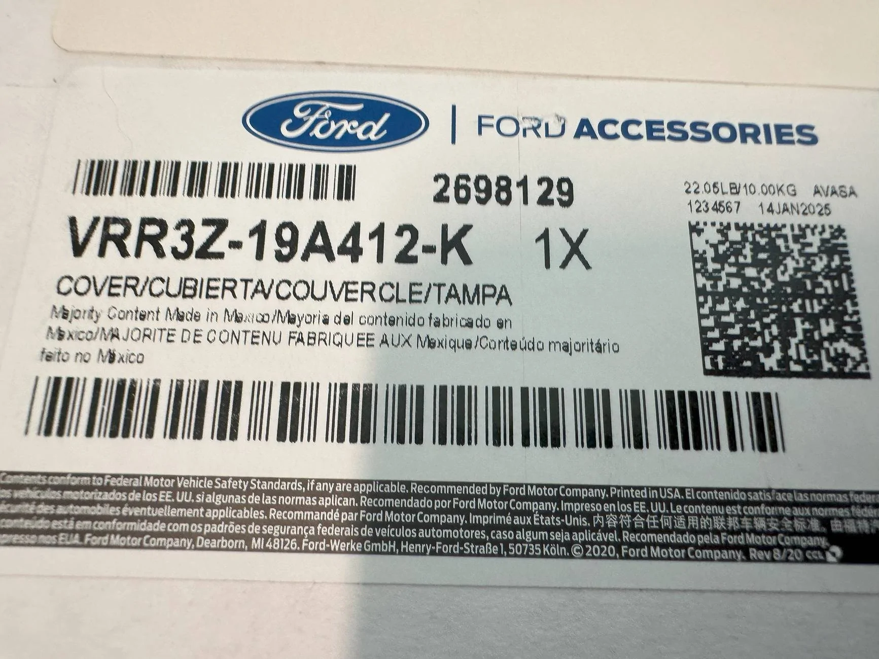 S650 Mustang NIB OEM Ford 2024-2025 Outdoor Car Cover Grey IMG_7204