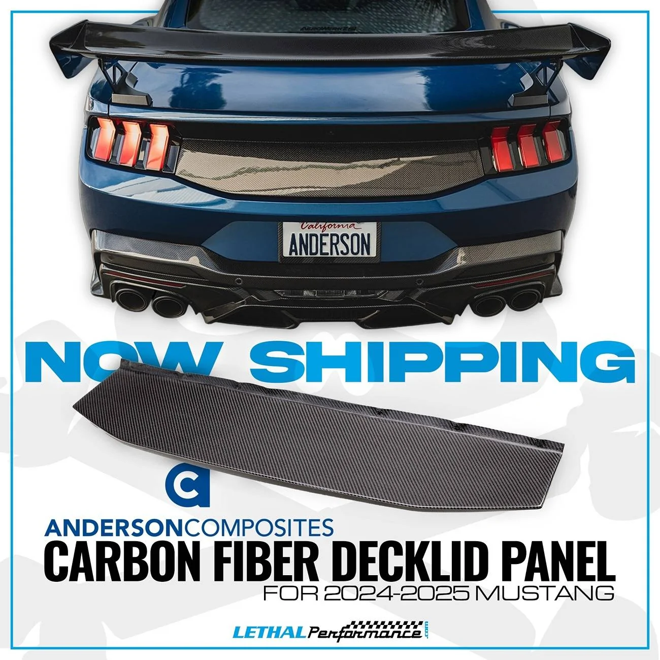 S650 Mustang Anderson Composites’ Carbon Fiber Decklid Panels NOW SHIPPING! cf decklid anderson shipping