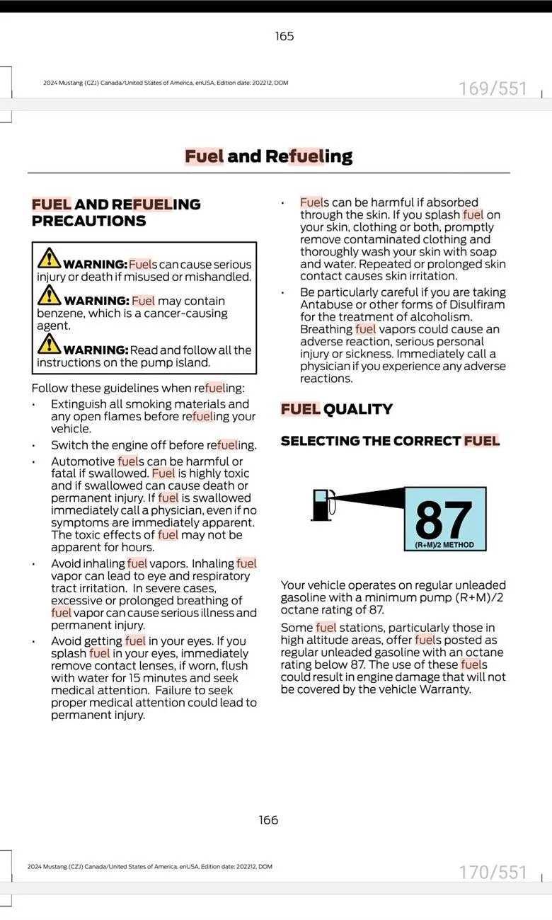 S650 Mustang PREMIUM-VS-REGULAR GAS FOR 2024 GT?? Screenshot_20250604_132956_Samsung Notes