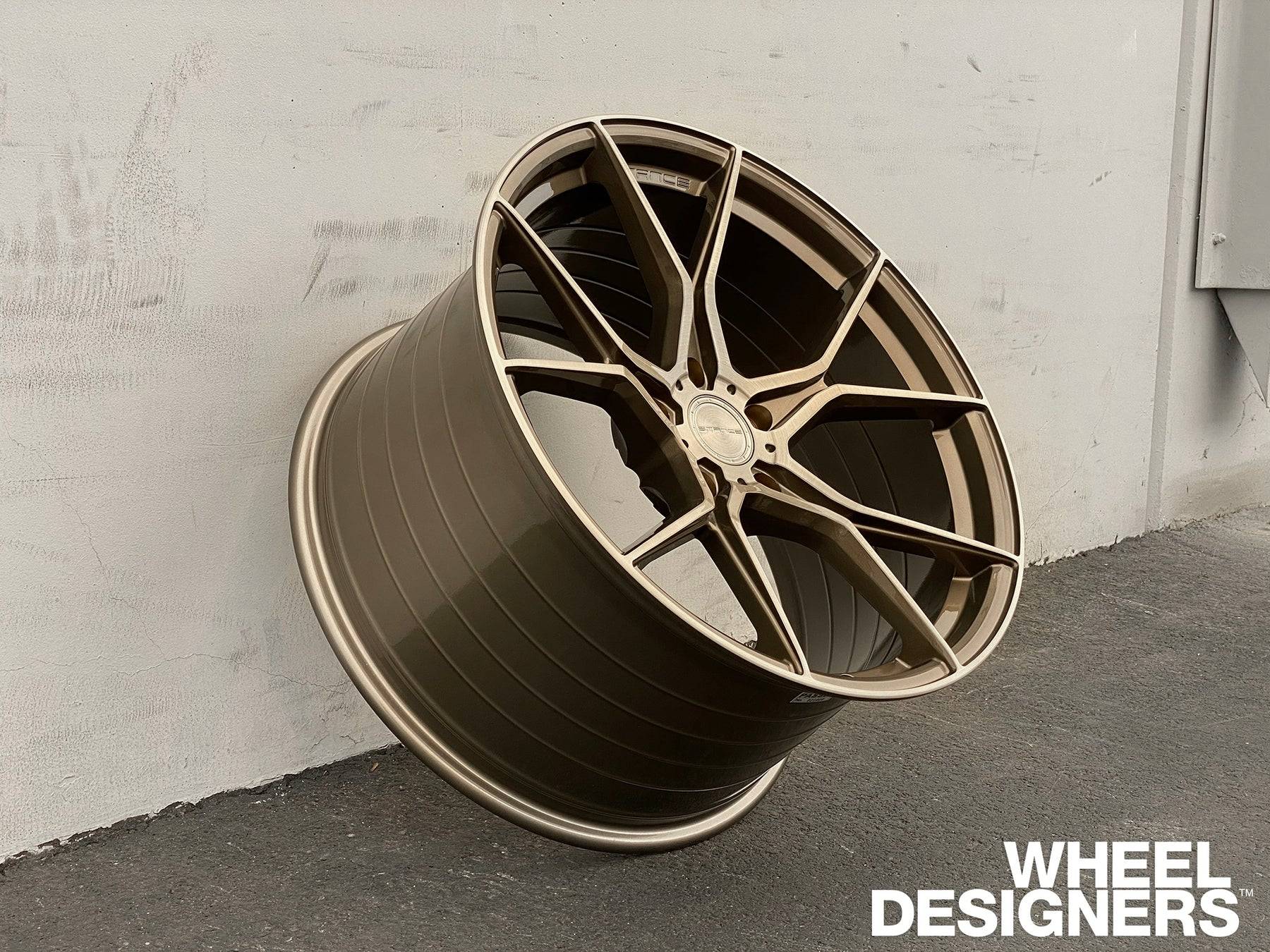 S650 Mustang Stance SF01 SF03 SF07 SF10 SF11 Rotary Forged Wheels for your S650 Ford Mustang BRUSHED-DUAL-BRONZE-CORVETTE-C8-WHEEL-DESIGNERS-01
