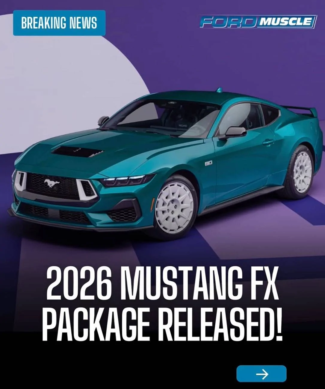 S650 Mustang 2026 FX Package revealed in new Adriatic Blue Metallic color FB_IMG_1749487200613