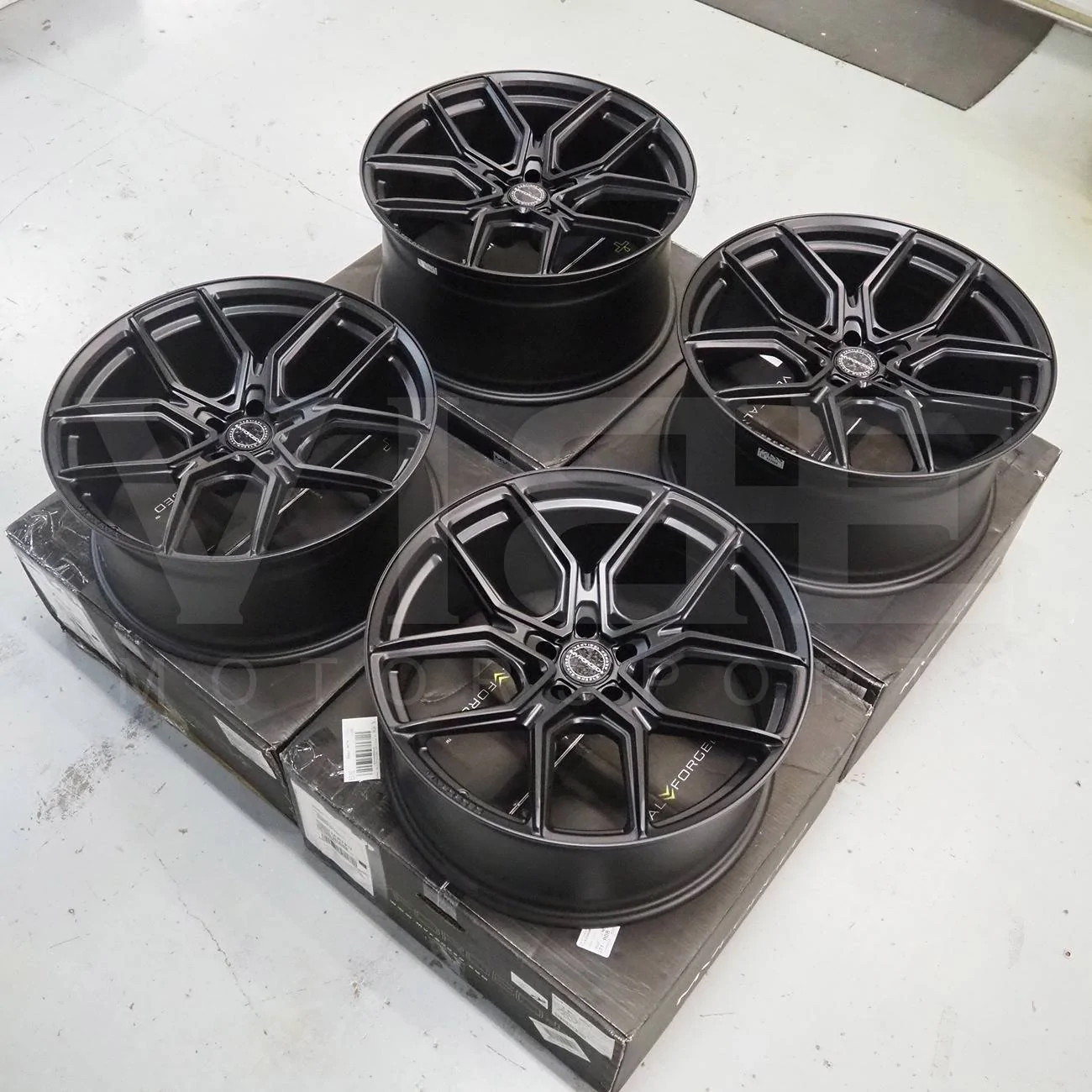 S650 Mustang MV Forged+ MVF5 Vertical Forged Wheels Available in 20 - Vibe Motorsports mv-forged-mvf5-satin-black-wheels-2
